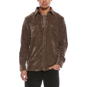 Vintage 1946 Mens  Chenille Shirt Jacket, Brown